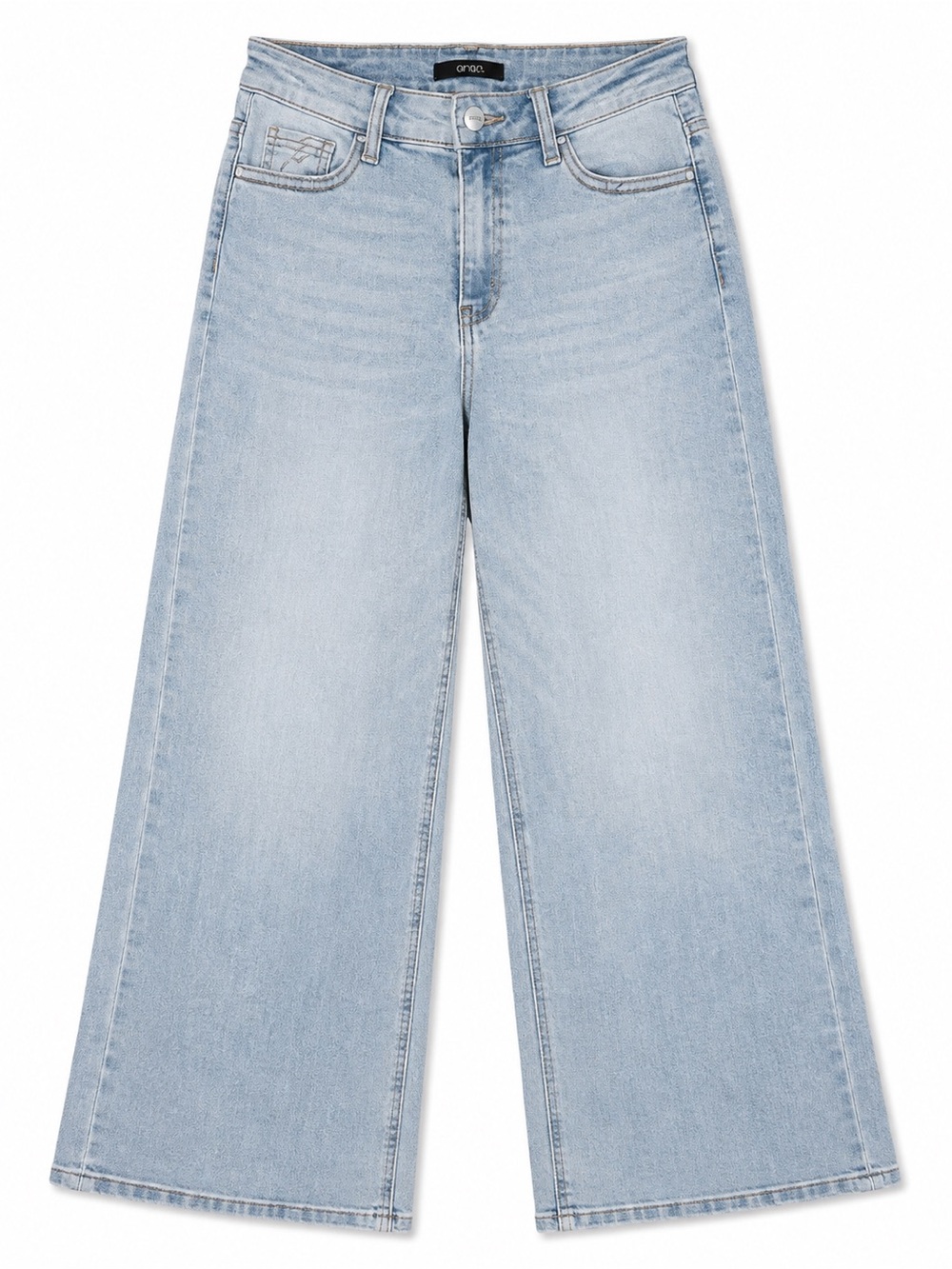 Oneso Light Wash Wide Leg High Rise Jeans Stretch Denim 26x38 NWOT